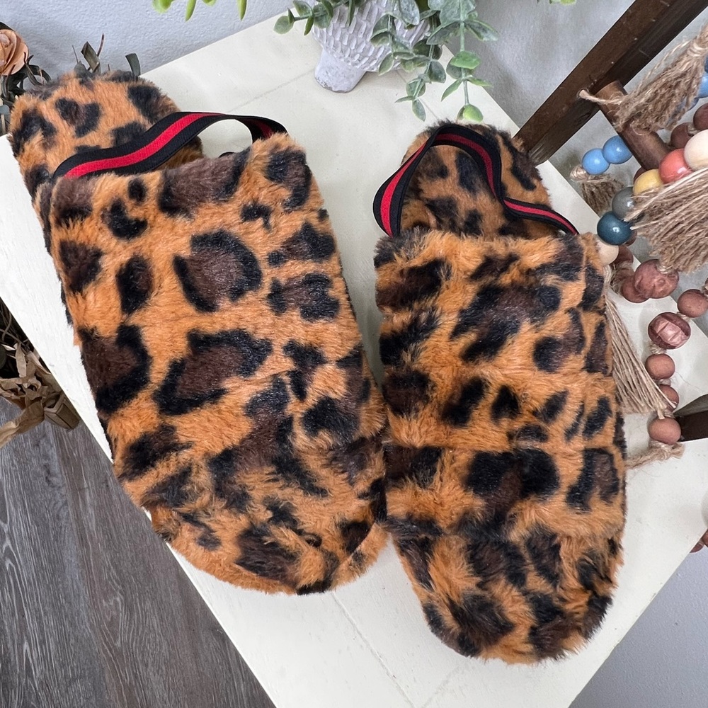 Leopard Print Slippers